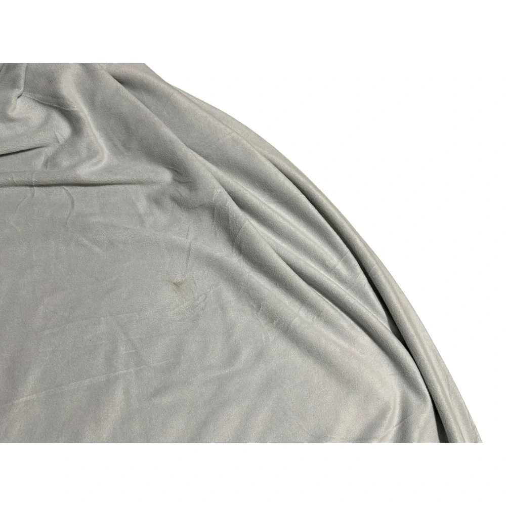 Cuddl Duds Polartec Soft Fleece Blanket Light Gray Microfiber Throw Accent Quilt